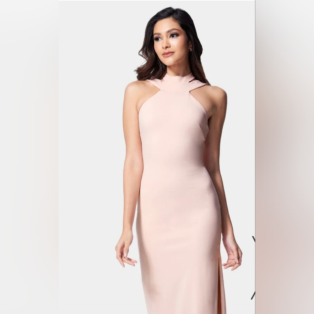 Nwt Bebe Blush Choker Midi Dress Size 6